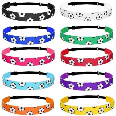 4PCS Elastic Athletic Headbands Anti Slip Workout Headbands For Soccer Fitness Exercise Pilates And Holiday Decoration