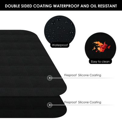 2Pcs Heat Resistant Mats for Air Fryer Coffee Maker Oven Fireproof Waterproof Grill Mat Multipurpose Appliance Protector Pads