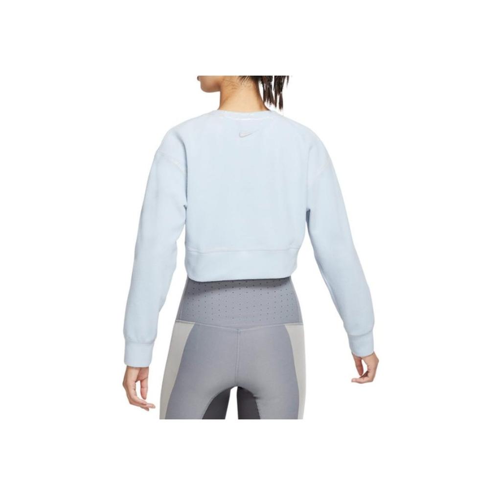 Nike Embroidered Logo Crew Neck Sweatshirt Women Tops Blue DO6965-418