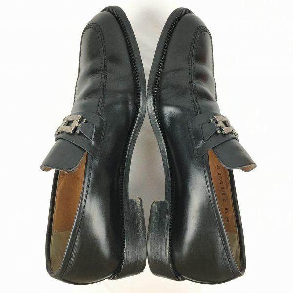 Salvatore Ferragamo Hergestellt in Italien Vollleder Bit Loafer Slipper Schuhe Schwarz Größe 9.5EE Herren(GEBRAUCHT)