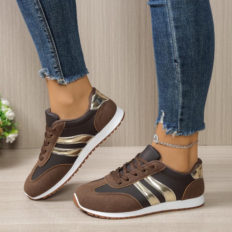 Dames Herfst Platte Casual Sportschoenen, Retro Trainingsstijl, Veelzijdige Schoenen, Verkrijgbaar In Grote Maten.