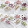 Multicolor Plaid Hair Claw French Design Non Slip Acetate Hollow Hair Barrettes Ponytail Decoration Fashion Hair Props