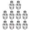 Industrial Strength Stainless Steel Grease Fitting  M10 x 1mm Thread  10Pcs  Suitable For Various Mechanical Equipment
