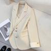 Langarm Vintage Anzug Jacke Übergroßen Casual Lose Blazer Professionelle Büro Blazer Büro