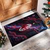 Tappeto in Flanella Stampato AC Milan Antiscivolo Morbido Poliestere Tappeto per Pavimento Tappetino Decorativo da Interno per Camera da Letto Soggiorno Divano Sala Giochi Decorazione Casa