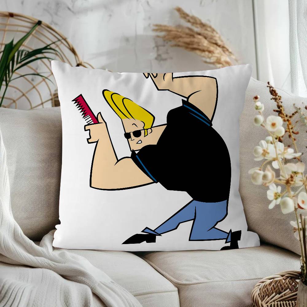 Tecknad J-Johnny Bravo Kuddfodral Örngott Möbelklädsel Soffa Prydnadskudde Heminredning Örngott