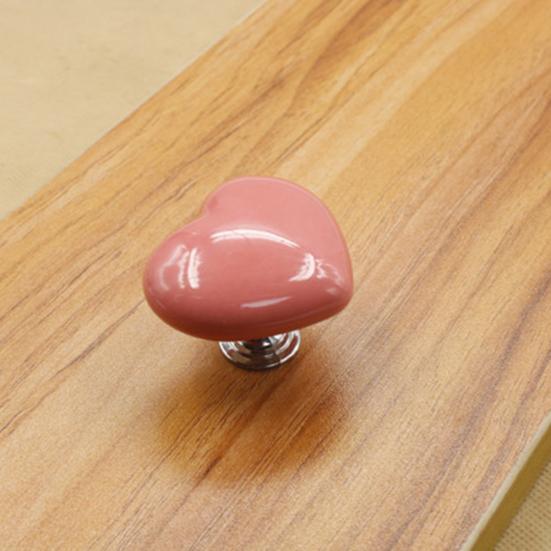 Heart Shape Ceramic Drawer Cabinet Wardrobe Cupboard Pull Knob Furniture Handle