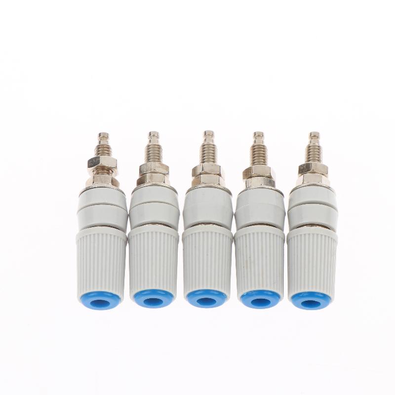 5Pcs High Current 5Mm Banana Jack Socket, 30A M5X48 Type 4Mm Amplifier Terminal Female Socket For Electronic Testing