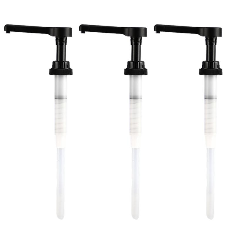 Set of 3/2 Hand Press Quantitative Pump Convenient Sauces Dispensers Practical Syrups Pump Liquid Dispensers Pump