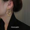 Striped Twisted Geometric Earrings Earrings Design Sense Baroque Stud Earrings Niche Earrings