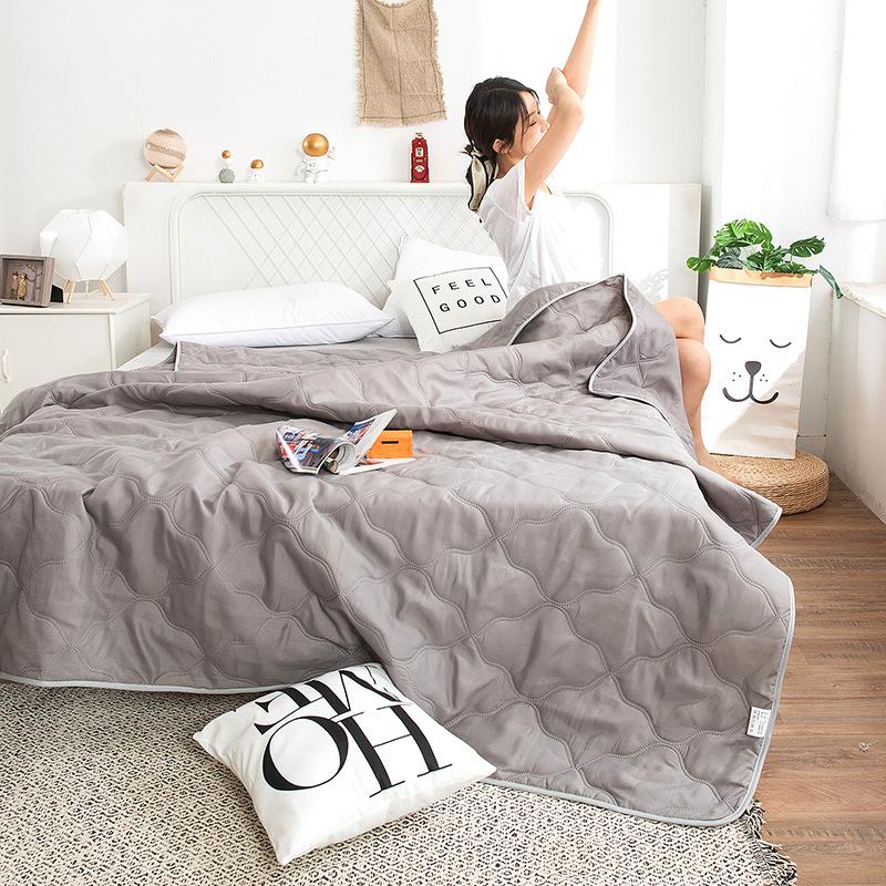 Summer Air-conditioning Comforter Washed Cotton Quilt Printed Quilt Soft Breathable Thin Print Bedspread Bed Cover Home Textiles