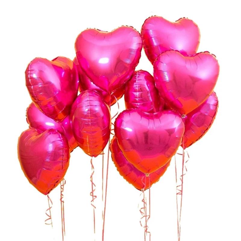 Palloncini Foil Cuore Oro Rosa 18 pollici Gonfiabili Elio Palloncini Decorazione Matrimonio Festa di Compleanno Palloncino Forniture Baby Shower