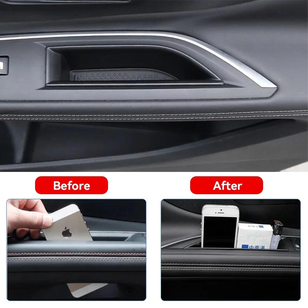 2Pcs For Peugeot 3008 3008GT 4008 5008 2016-2020 Car Door Handle Armrest Storage Box Container Holder Tray Auto Accessories