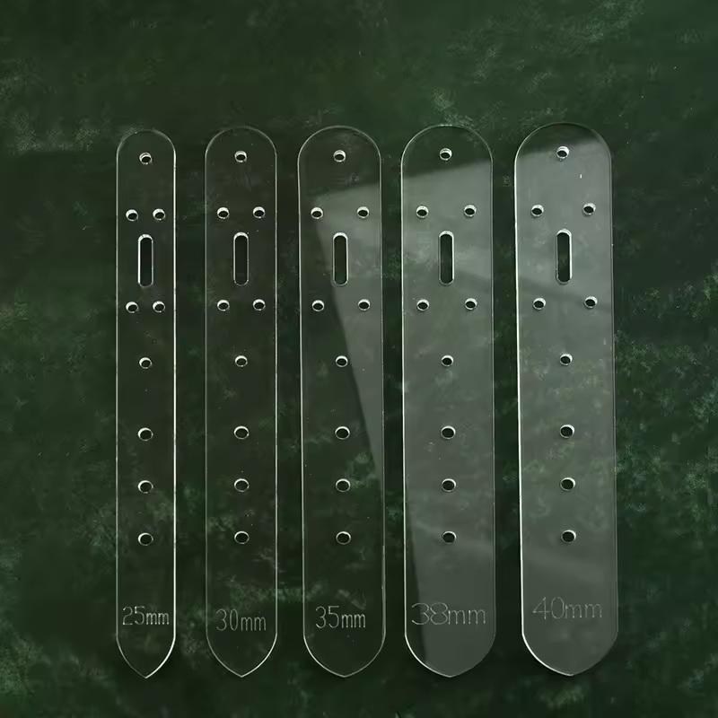 Belt Punching Positioning Template, Acrylic Version 5 Model Vegetable Tanned Belt Fixing Plate, Positioning Plate