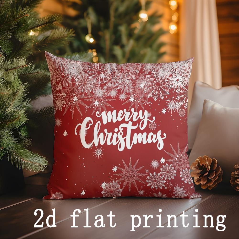 Home Decor Christmas-Themed Digital Print Pillows Suitable For Sofa Bedroom Car Pillow Cover Cushion Rectangular Back Cushion