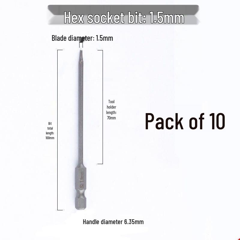 Hex Bit Set for Drills: Super Hard S2 Industrial Extended Screwdriver and Wrench Bits