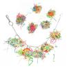 10pcs Bird Hanging Cage Toys with Chain Parrots Biting Chewing Toy Accessory Colour Mixture