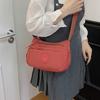 Solid Color Crossbody Bag Women's Multi-Compartment Lightweight Shoulder Bag