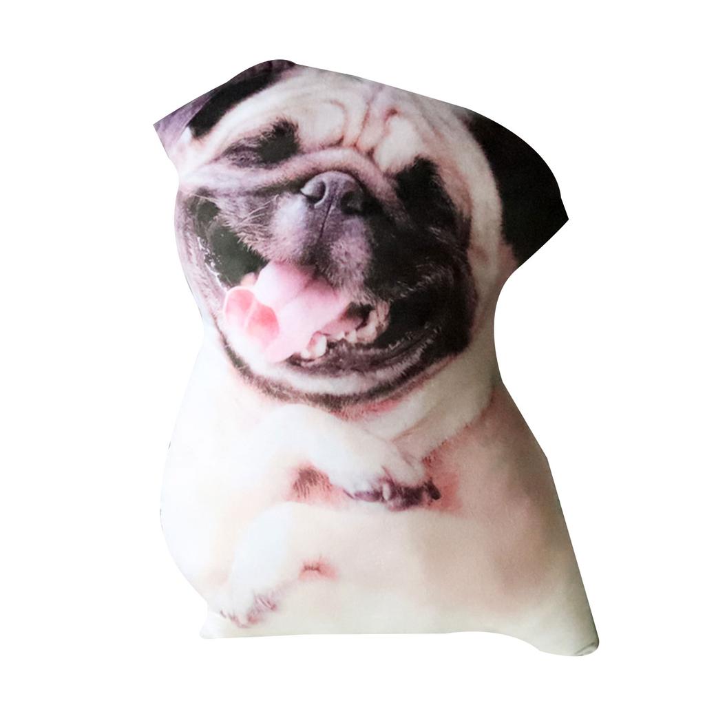 Biegsames Kissen mit Hundeaufdruck, weiches und bequemes Spielzeugkissen mit 3D-Augen, Geschenk für Freundin, Wohnaccessoires