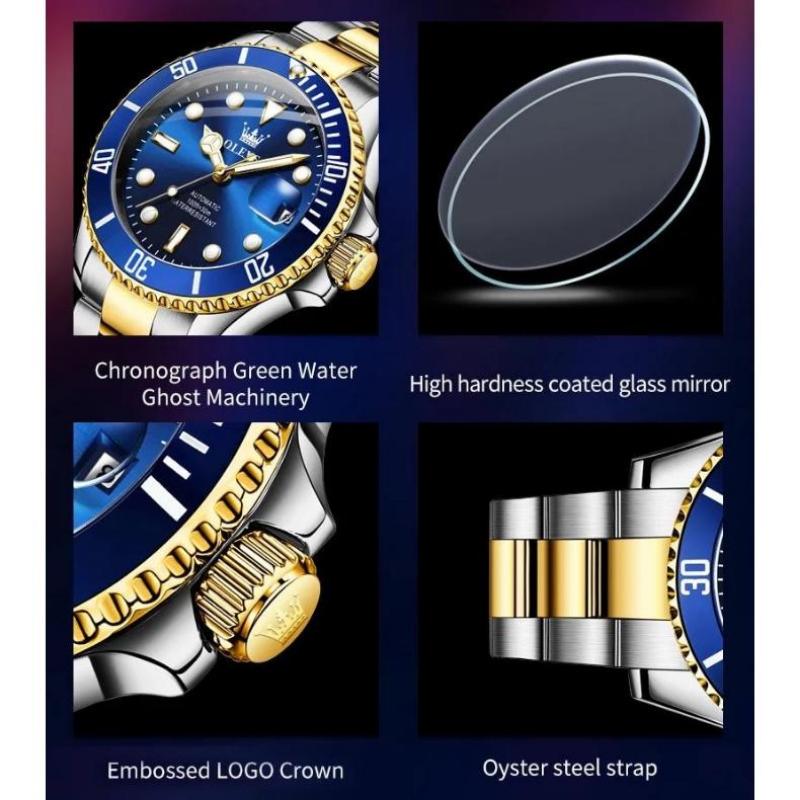 OLEVS Orologio Meccanico da Uomo Lusso Business Impermeabile Luminoso Automatico Classico Orologi da Polso Eleganti da Uomo
