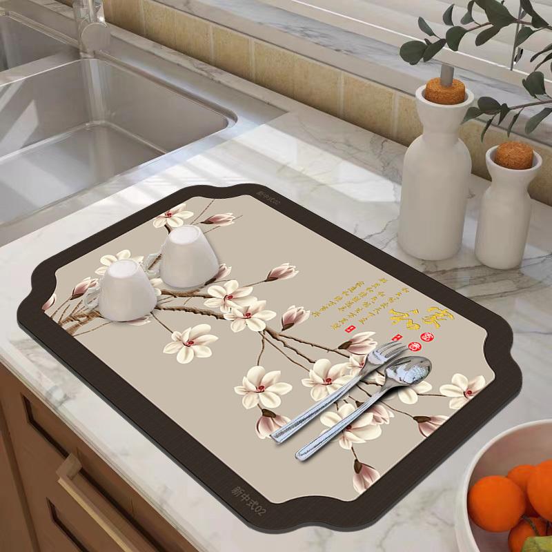 Kitchen drain mat, absorbent mat, non-slip mat, coaster, sink rim mat, quick-drying mat