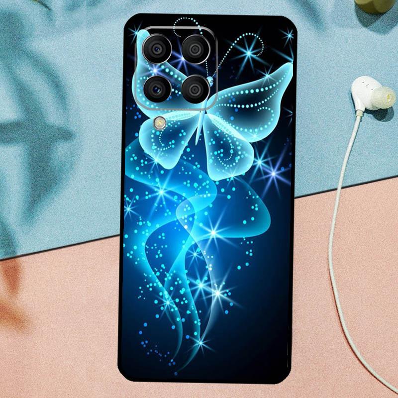 Luxury Blue Butterfly Butterflies For Samsung Galaxy M14 M34 M54 M20 M06 M16 M12 M13 M15 M35 M55 M33 M53 M21 M31 M32 M52 Case