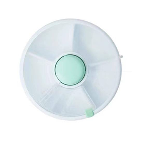 

Контейнер для закусок, 5 отделений, коробка для закусок, легкая в использовании, разделенная коробка для закусок с кнопкой, сейф, герметичная крышка из АБС-пластика, контейнер для закусок для детей мятный зеленый