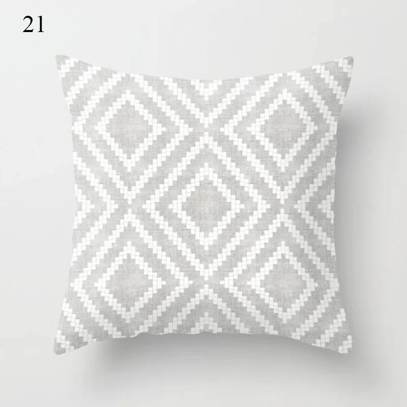 

Gray series elegant and simple striped spots geometric print pattern square pillowcase home men s office bedroom decoration 12x12Inch