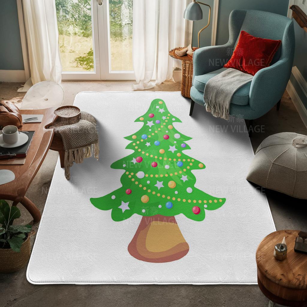 House Entrance Carpet Home Door Mat Living Room Bath Foot Bathroom Non-slip Water Absorption Rugs Bath Merry Christmas Winter