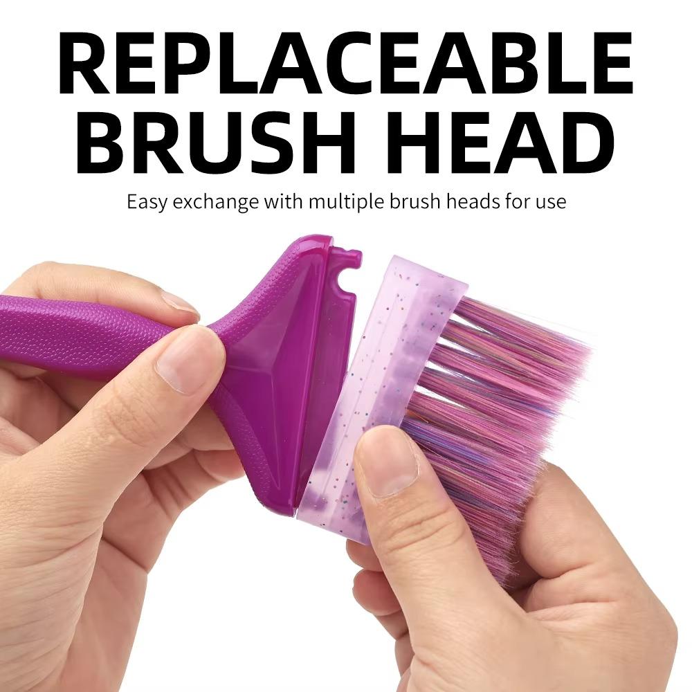 1Set Professional 8pcs Replaceable Brush Head Kit Hairdressing Tinting Coloring Tools  Salon