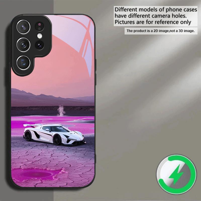Retro fashion sports car For Samsung S26 S20Ultra S21 Pro S22 Plus S23 FE S24 Ultra S25 Edge For Magsafe Glass Phone Case