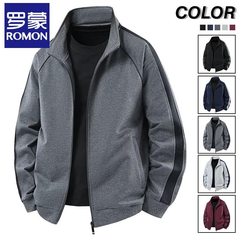 Romons Men's Breathable Zip-Up Stand Collar Sports Jacket