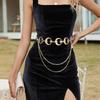 Adjustable Length Waist Chain Multilayer Metal Waist Chain Blings Body Chain for Casual or Beachwear