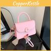 Korean Style Small Square Bag With Stitching Detail And Single Shoulder Strap