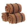 3pcs Mini Hay Bale Dollhouse Miniature Resin Haybale Easter Farm Decor Decorative Straw for Farmer Birthday Party Cake Topper