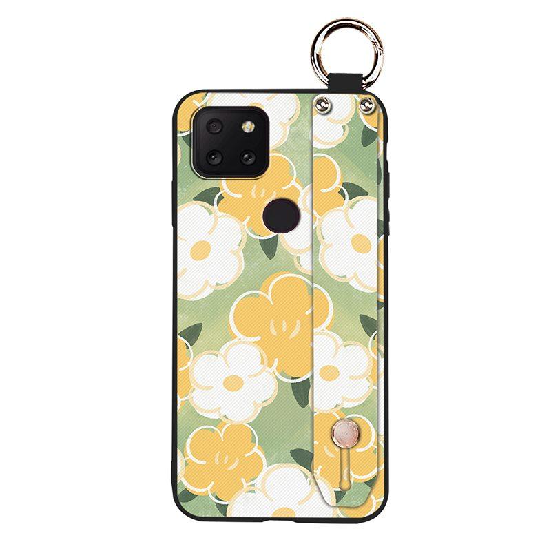 Back Cover Wrist Strap Phone Case For TCL T-Mobile Revvl 5G Phone Holder Flower Soft case Waterproof Ring Lanyard