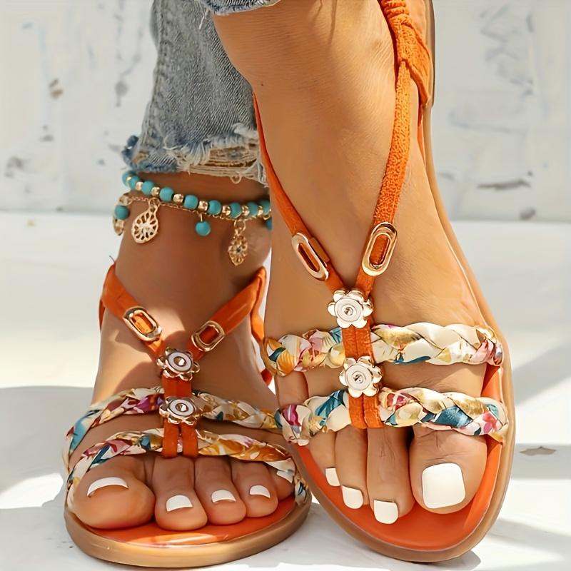 Summer Women'S Bohemian Floral Sandals