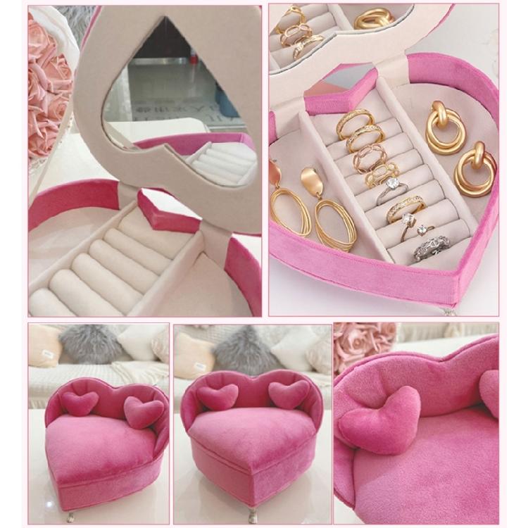 Stylish Plush Jewelry Display Stand Elegant Plush Jewelry Case European Style Mini Chair for Ring Earring Display