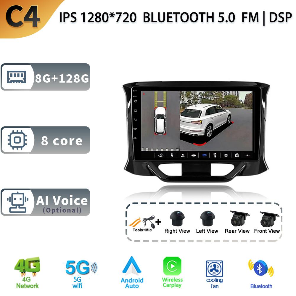 Android 13 Wireless CarPlay Auto Car Radio For LADA Xray X-ray 2015-2019 Multimedia 4G WIFI GPS Navigation Screen