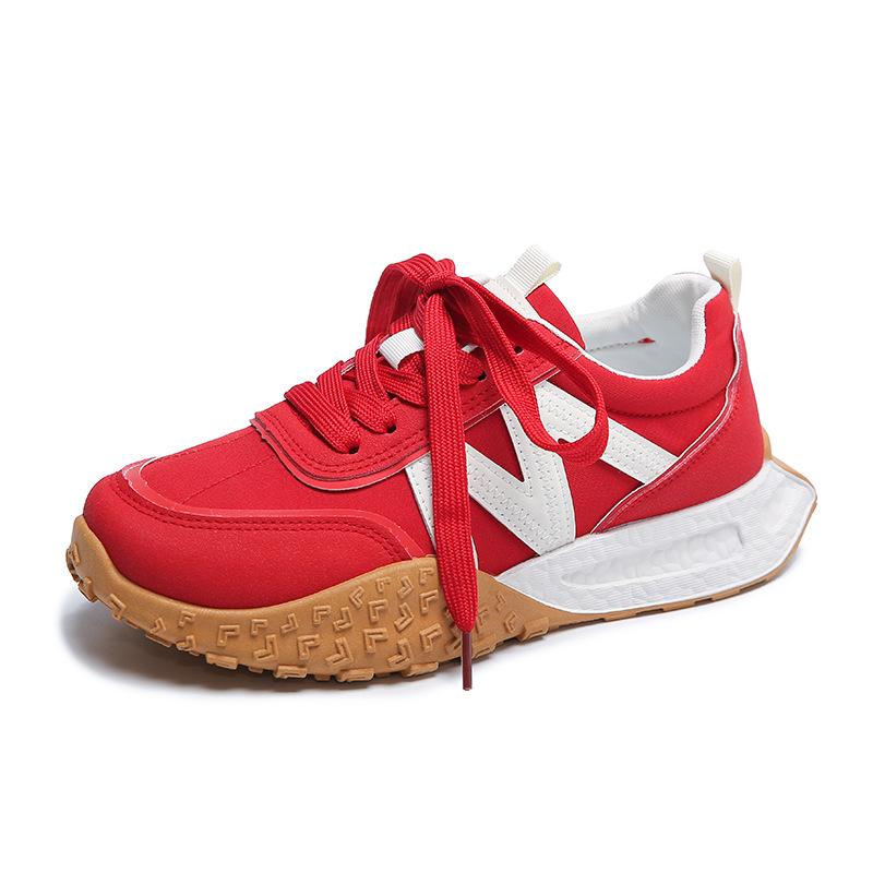 College Style Versatile Candy Color Scheme Thick Baseplate Shoes German Training Shoes Women's New Fashion Casual Light Dad Shoes