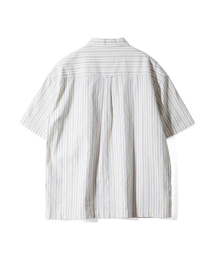 Holliseon Joshua Chambray Stripe Shirt Ecru