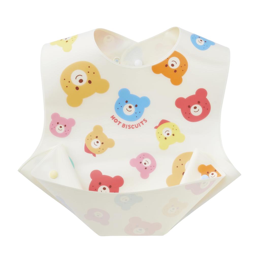 MIKI HOUSE HOT BISCUITS T-Shirt & Bib Gift Set, White, Size Unavailable, for Boys and Girls, 74-9951-144