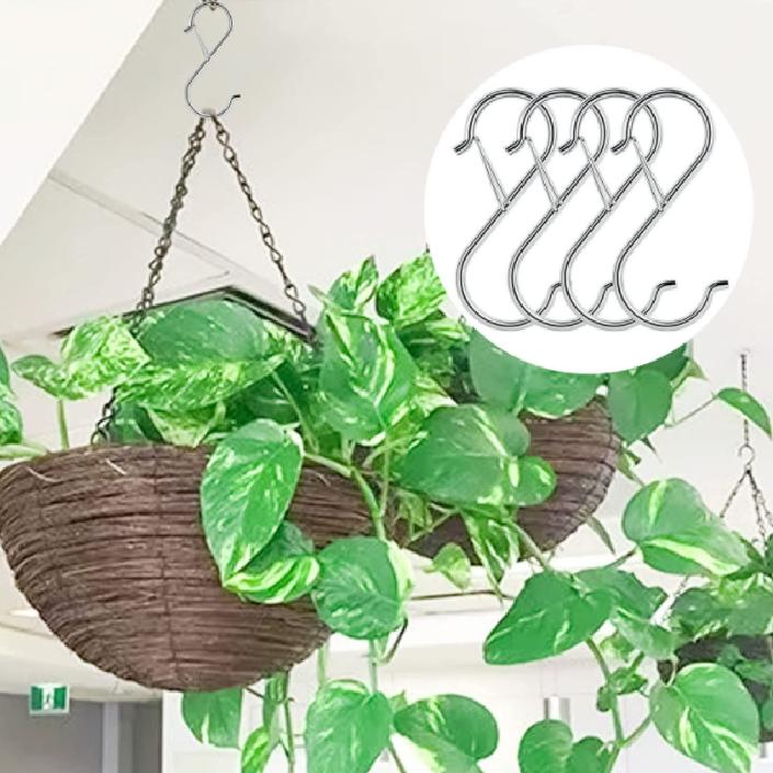 5/10 Stück Edelstahl S-Form Haken Küche Schlafzimmer Multifunktionsgeländer S Hänger Haken Verschluss Halter Haken Hängende Aufbewahrungswerkzeuge