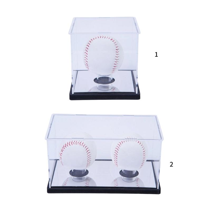 Baseball Display Case Acrylic Clear Baseball Display Case Square Cubes Memorabilia Display Box Baseball Protector
