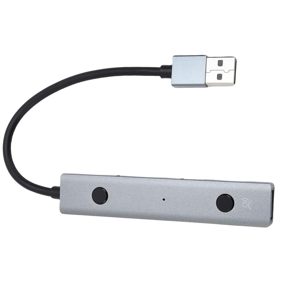 AI Powered USB Hub Voice Control Aluminum Alloy Shell USB 2.0 Hub Adapter for Computer Laptop Tablet