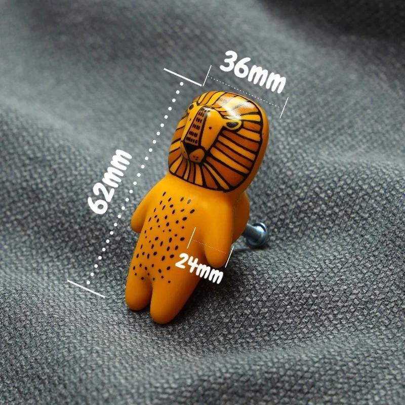 Cartoon Animals Kid's Ceramic Drawer Furniture Knobs Children Cute Cabinet Pulls Dresser Knob Cute Cupboard Handle