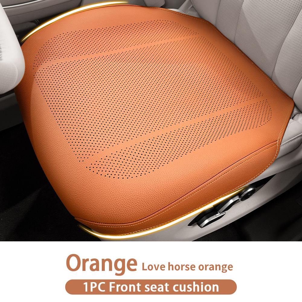 Universal Car Seat Cushion Leather Thin Breathable Hole Summer Car Interior Seat Cover Four Seasons Automotive Parts