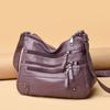 Korean Versi Multi-layer Large Capacity Shoulder Bag, Fashi Leather Women's Crossbody Bags, Unisex, Suitable for Commuting