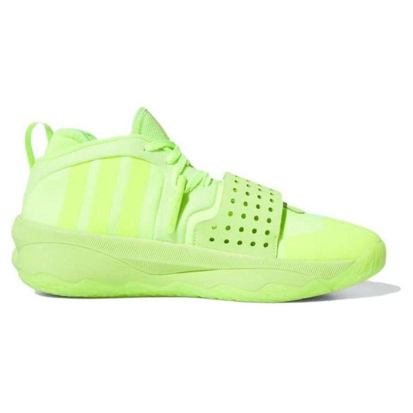 adidas Dame 8 EXTPLY Tenis para Hombre Verde Limón Lúcido Blanco Nube IF8148