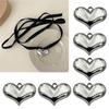 10/20xElegant Heart Pendant for Choker Necklace Making Earring Bead for DIY Necklace Jewelry Making Pendant with Hole